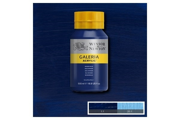 Galeria Acrylic 500Ml Winsor Blue 706 ryhmässä URHEILU, VAPAA-AIKA JA HARRASTUS / Harrastus / Maalaa ja piirrä / Taiteilijavärit / Akryyli @ TP E-commerce Nordic AB (A08836)