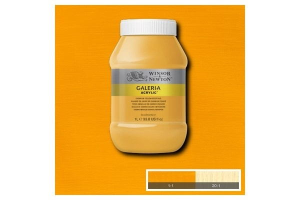 Galeria Acrylic 1L Cad Yellow Deep Hue 115 ryhmässä URHEILU, VAPAA-AIKA JA HARRASTUS / Harrastus / Maalaa ja piirrä / Taiteilijavärit / Akryyli @ TP E-commerce Nordic AB (A08898)