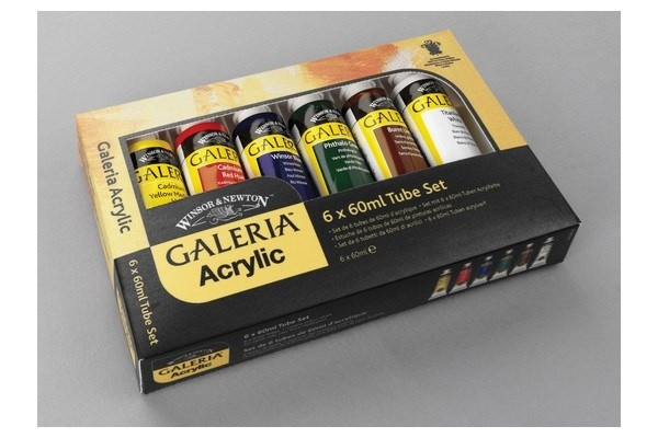 GALERIA ACRYLIC 6x60 ml set ryhmässä URHEILU, VAPAA-AIKA JA HARRASTUS / Harrastus / Maalaa ja piirrä / Taiteilijavärit / Akryyli @ TP E-commerce Nordic AB (A08911)