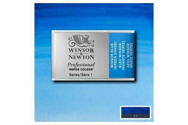 Prof Water Colour Pan/W Winsor Blue Gn 707 ryhmässä URHEILU, VAPAA-AIKA JA HARRASTUS / Harrastus / Maalaa ja piirrä / Taiteilijavärit / Akvarellivärit @ TP E-commerce Nordic AB (A09158)