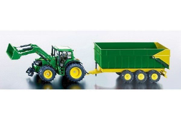 John Deere med Frontlastare och Släp, Grön ryhmässä LELUT, TUOTTEET LAPSILLE JA VAUVOILLE / Leikkikalut, Askartelu &Pelit / Leikkiautot @ TP E-commerce Nordic AB (A09981)