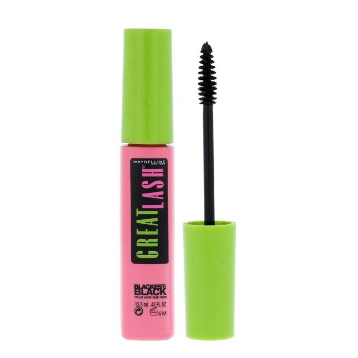 Maybelline Great Lash Mascara Blackest Black 12,5ml ryhmässä KAUNEUS JA TERVEYS / Meikit / Silmät ja kulmat / Ripsiväri @ TP E-commerce Nordic AB (A12139)