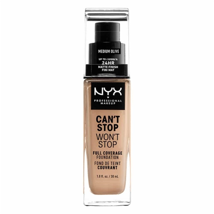 NYX PROF. MAKEUP Cant Stop Wont Stop Foundation - Medium Olive ryhmässä KAUNEUS JA TERVEYS / Meikit / Meikit Kasvot / Meikkivoide @ TP E-commerce Nordic AB (A12422)