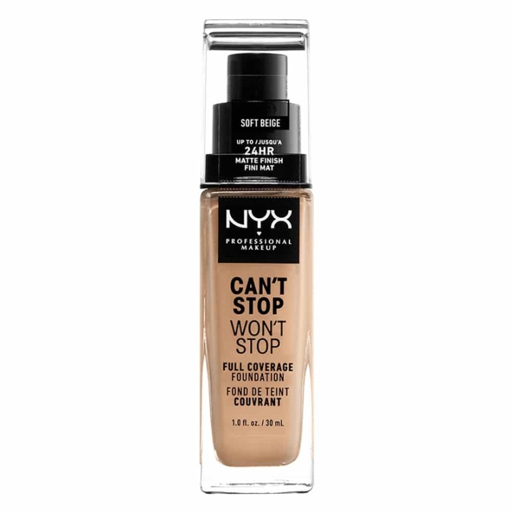 NYX PROF. MAKEUP Cant Stop Wont Stop Foundation - Soft Beige ryhmässä KAUNEUS JA TERVEYS / Meikit / Meikit Kasvot / Meikkivoide @ TP E-commerce Nordic AB (A12426)