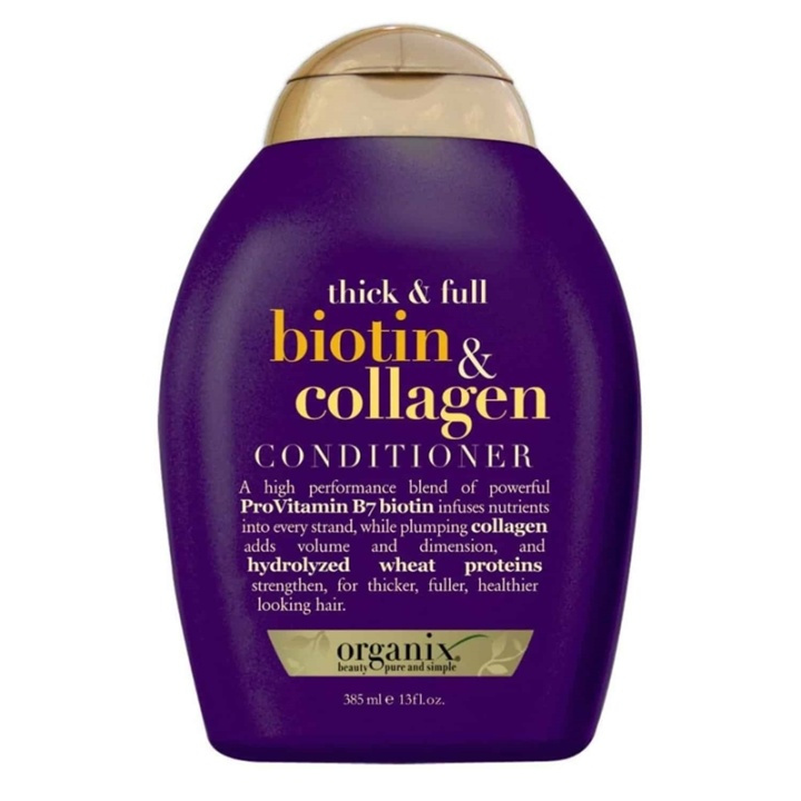 OGX Thick & Full Biotin & Collagen Conditioner 385ml ryhmässä KAUNEUS JA TERVEYS / Hiukset &Stailaus / Hiustenhoito / Hoitoaine @ TP E-commerce Nordic AB (A12608)