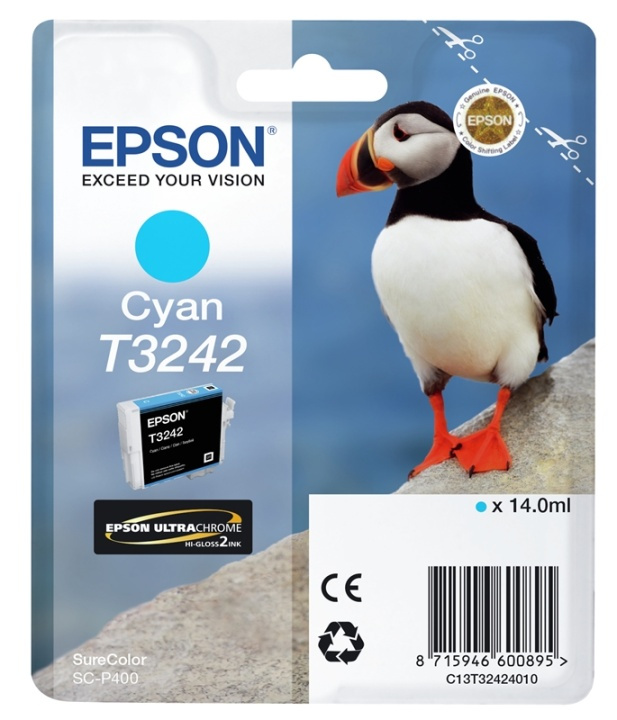 Epson SureColor T3242 Cyan ryhmässä TIETOKOONET & TARVIKKEET / Tulostimet & Tarvikkeet / Musteet ja väriaineet / Mustepatruunat / Epson @ TP E-commerce Nordic AB (A14143)