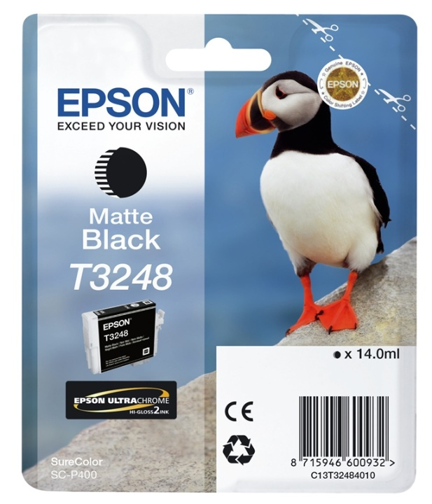 Epson T3248 Matte Black ryhmässä TIETOKOONET & TARVIKKEET / Tulostimet & Tarvikkeet / Musteet ja väriaineet / Mustepatruunat / Epson @ TP E-commerce Nordic AB (A14146)