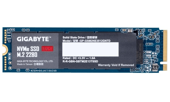 Gigabyte GP-GSM2NE3512GNTD SSD-hårddisk M.2 512 GB PCI Express 3.0 NVMe ryhmässä TIETOKOONET & TARVIKKEET / Tietokoneen komponentit / Kovalevyt / SSD @ TP E-commerce Nordic AB (A15528)