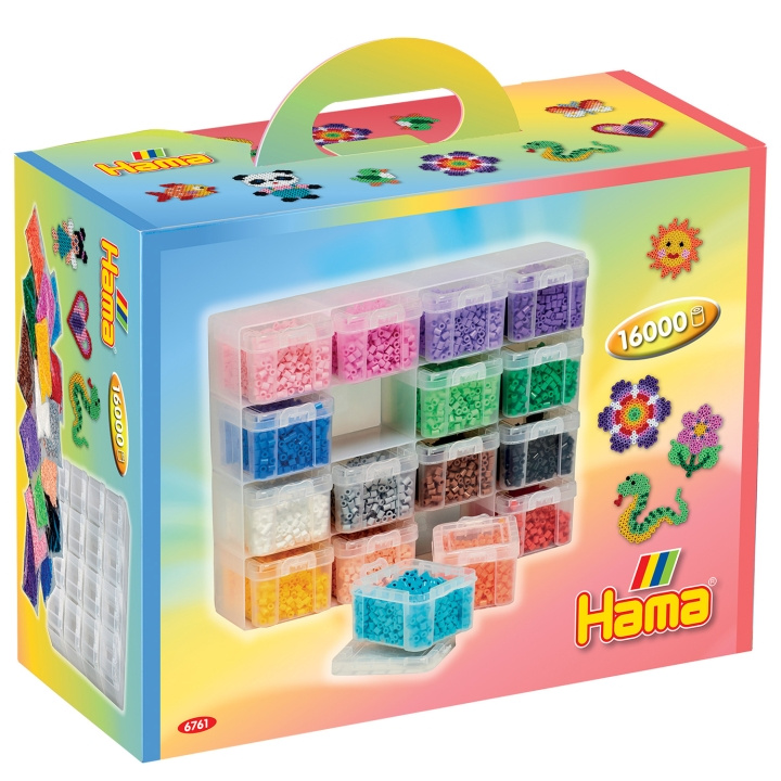 Hama Midi Storage Box Set 16 pcs in ryhmässä URHEILU, VAPAA-AIKA JA HARRASTUS / Harrastus / Helmet / Helmilevyt ja helmet @ TP E-commerce Nordic AB (A18762)