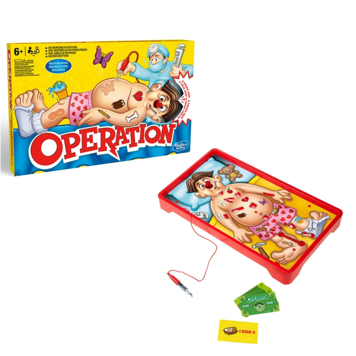 Hasbro Classic Operation ryhmässä LELUT, TUOTTEET LAPSILLE JA VAUVOILLE / Peli / Lautapelit @ TP E-commerce Nordic AB (A18775)