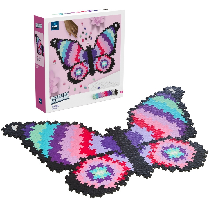 Plus Plus Puzzle By Number Butterfly 800 ryhmässä LELUT, TUOTTEET LAPSILLE JA VAUVOILLE / Leikkikalut, Askartelu &Pelit / Rakennuslelut / Rakennuspalikat @ TP E-commerce Nordic AB (A19340)