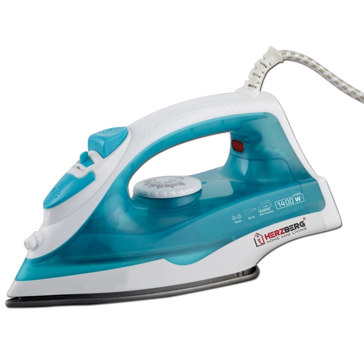 Herzberg HG-8038 1400W Steam Iron - Turquoise ryhmässä KOTI, TALOUS JA PUUTARHA / Vaatehuolto / Silitysrauta @ TP E-commerce Nordic AB (A19914)