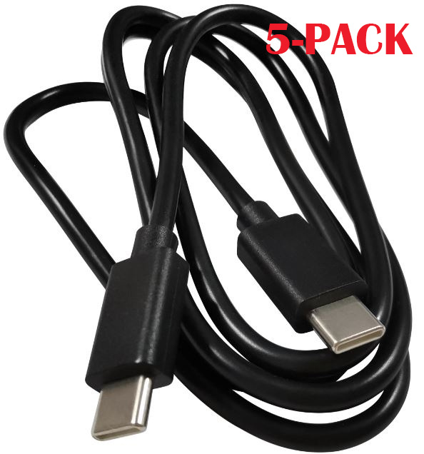 5-PAKKAUS USB-C-kaapeli - USB-C, 3A, 1m, musta ryhmässä ÄLYPUHELIMET JA TABLETIT / Laturit & Kaapelit / Kaapelit / Tyyppi C -kaapelit @ TP E-commerce Nordic AB (A22401PKT5)