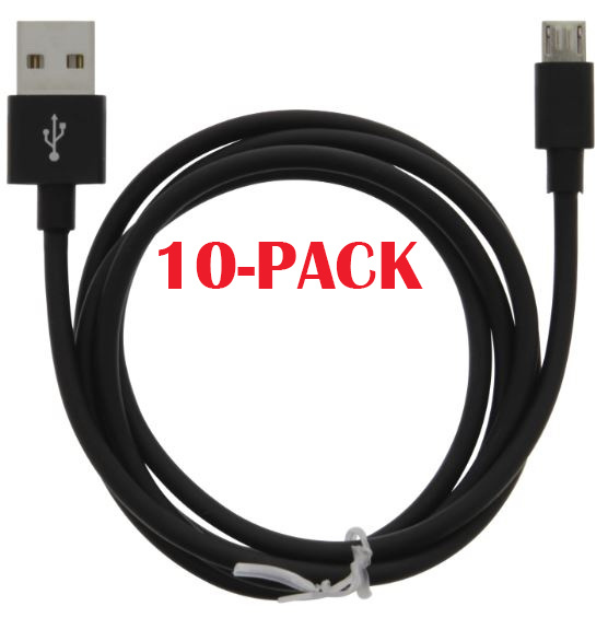 10-PACK kaapeli USB-A - MicroUSB 2.4A, 1m, musta ryhmässä ÄLYPUHELIMET JA TABLETIT / Laturit & Kaapelit / Kaapelit / MicroUSB-kaapelit @ TP E-commerce Nordic AB (A22409PKT10)