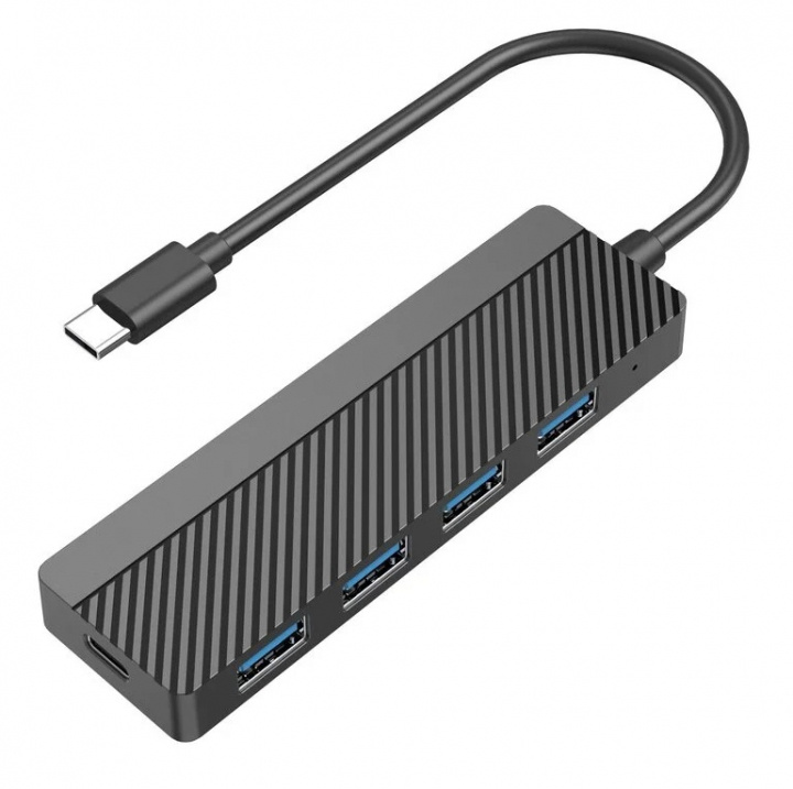 USB HUB 2.0 4 porttia ryhmässä TIETOKOONET & TARVIKKEET / Tietokonetarvikkeet / USB-telakat @ TP E-commerce Nordic AB (A22443)