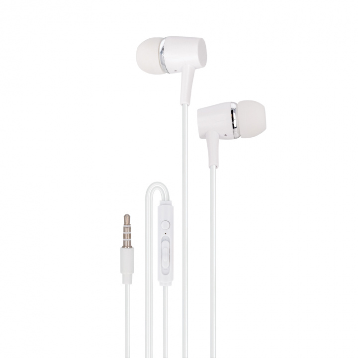 Setty wired earphones white ryhmässä KODINELEKTRONIIKKA / Ääni & Kuva / Kuulokkeet & Tarvikkeet / Kuulokkeet @ TP E-commerce Nordic AB (A22497)