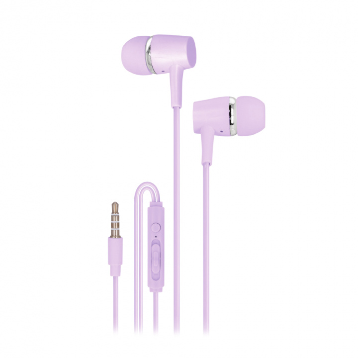 Setty wired earphones, Lilac ryhmässä KODINELEKTRONIIKKA / Ääni & Kuva / Kuulokkeet & Tarvikkeet / Kuulokkeet @ TP E-commerce Nordic AB (A22498)