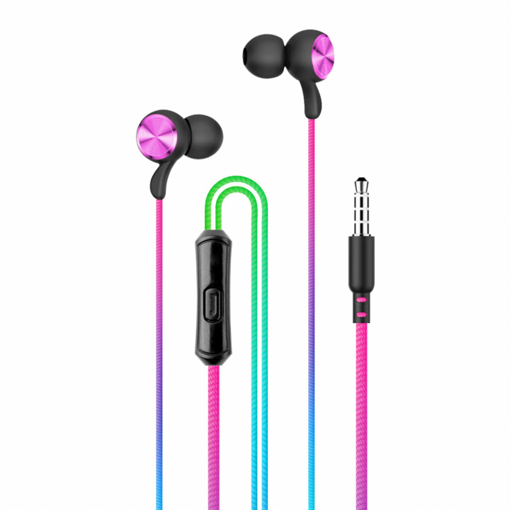 Setty SPD-J-313 Wired earphones, Rainbow ryhmässä KODINELEKTRONIIKKA / Ääni & Kuva / Kuulokkeet & Tarvikkeet / Kuulokkeet @ TP E-commerce Nordic AB (A22502)