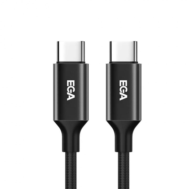 Snabbladdande USB-C till USB-C 3A , 1m, Svart ryhmässä ÄLYPUHELIMET JA TABLETIT / Laturit & Kaapelit / Kaapelit / Tyyppi C -kaapelit @ TP E-commerce Nordic AB (A22625)