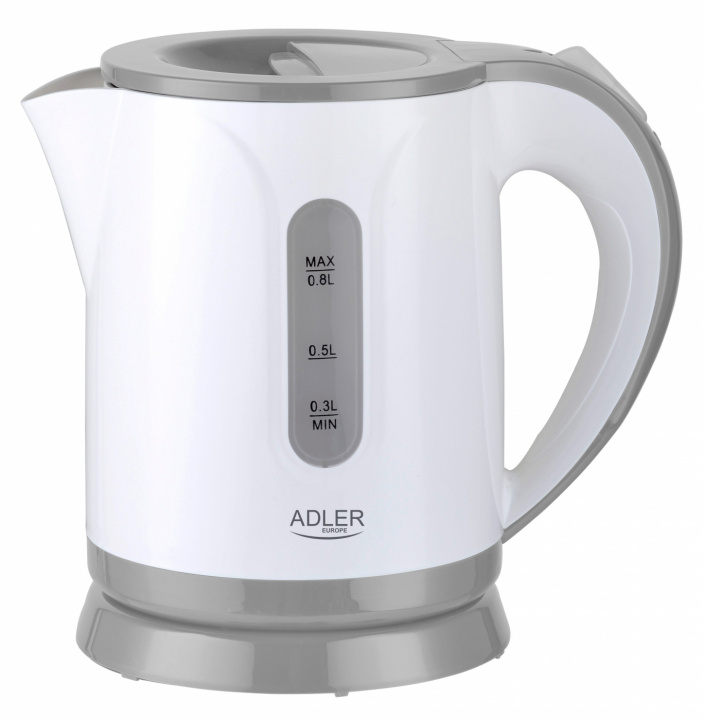 Adler AD 1371 Kettle plastic 0,8 L, grey ryhmässä KOTI, TALOUS JA PUUTARHA / Kodinkoneet / Vesi ja mehu / Vedenkeitin @ TP E-commerce Nordic AB (A22644)