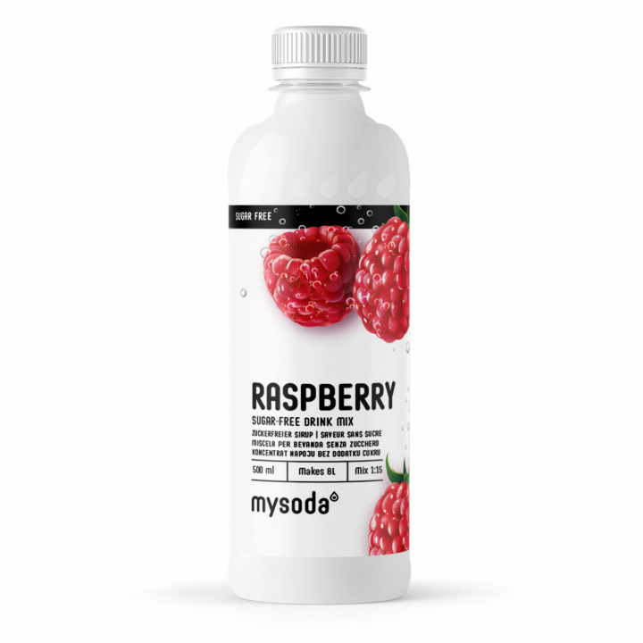 Mysoda Raspberry Sugar Free 500 ml - Ger 8L dryck ryhmässä KOTI, TALOUS JA PUUTARHA / Kodinkoneet / Vesi ja mehu / Hiilihapotuslaitteet / Mausteet @ TP E-commerce Nordic AB (A22689)