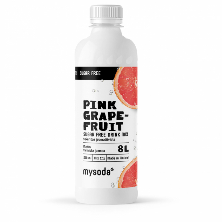 Mysoda Pink Grapefruit Sugar Free 500 ml - Ger 8L dryck ryhmässä KOTI, TALOUS JA PUUTARHA / Kodinkoneet / Vesi ja mehu / Hiilihapotuslaitteet / Mausteet @ TP E-commerce Nordic AB (A22692)