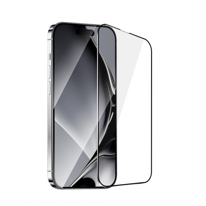 Tempered glass with metal frame for iPhone 16 ryhmässä ÄLYPUHELIMET JA TABLETIT / Puhelimen suojakotelo / Apple / iPhone 16 @ TP E-commerce Nordic AB (A22745)