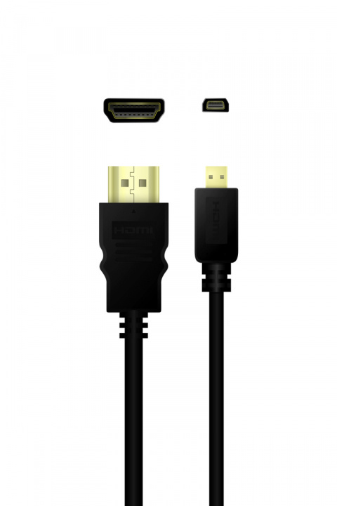 QNECT Nopea HDMI-kaapeli Ethernetillä A - D, 2m ryhmässä KODINELEKTRONIIKKA / Kaapelit & Sovittimet / HDMI / Kaapelit @ TP E-commerce Nordic AB (A22856)