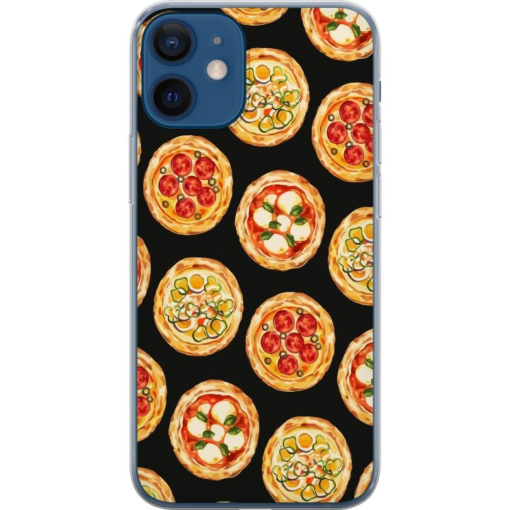 Kännykkäkuori Apple iPhone 12-laitteelle, jossa on Pizza kuvio ryhmässä ÄLYPUHELIMET JA TABLETIT / Puhelimen suojakotelo / Apple / iPhone 12 @ TP E-commerce Nordic AB (A50202)