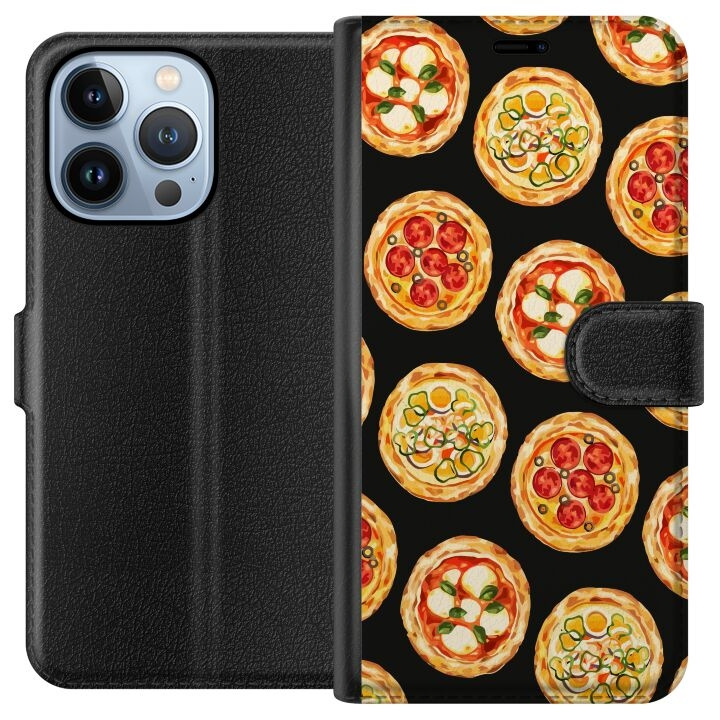 Lompakkokotelo Apple iPhone 13 Pro-laitteelle, jossa on Pizza kuvio ryhmässä ÄLYPUHELIMET JA TABLETIT / Puhelimen suojakotelo / Apple / iPhone 13 Pro @ TP E-commerce Nordic AB (A50499)