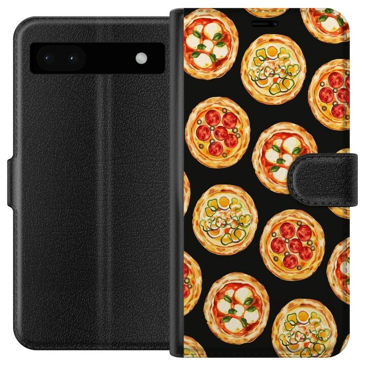 Lompakkokotelo Google Pixel 6a-laitteelle, jossa on Pizza kuvio ryhmässä ÄLYPUHELIMET JA TABLETIT / Puhelimen suojakotelo / Google @ TP E-commerce Nordic AB (A52119)