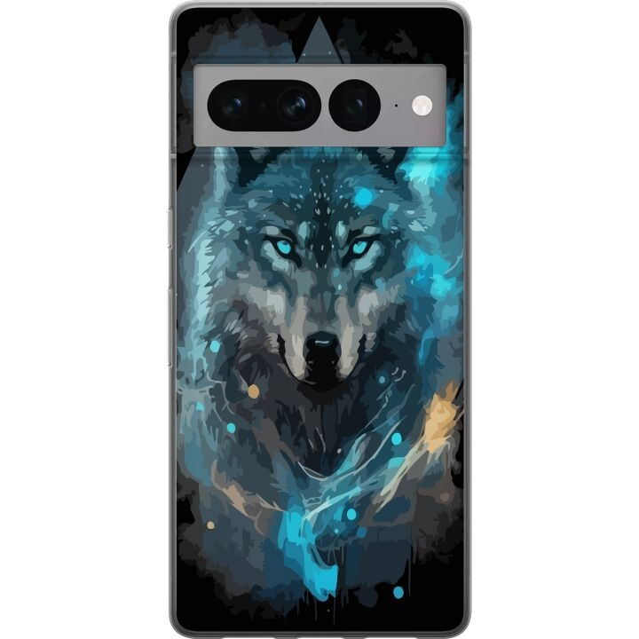 Kännykkäkuori Google Pixel 7 Pro-laitteelle, jossa on Susi kuvio ryhmässä ÄLYPUHELIMET JA TABLETIT / Puhelimen suojakotelo / Google @ TP E-commerce Nordic AB (A52273)