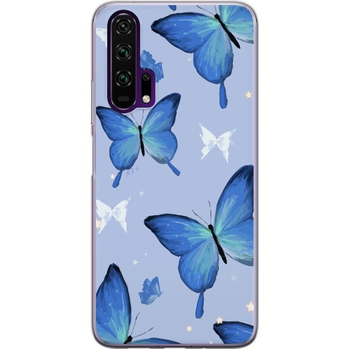 Kännykkäkuori Honor 20 Pro-laitteelle, jossa on Sinisiä perhosia kuvio ryhmässä ÄLYPUHELIMET JA TABLETIT / Puhelimen suojakotelo / Huawei/Honori @ TP E-commerce Nordic AB (A52392)