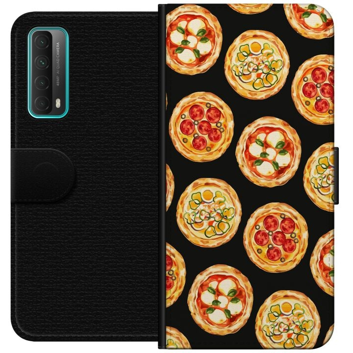 Lompakkokotelo Huawei P smart 2021-laitteelle, jossa on Pizza kuvio ryhmässä ÄLYPUHELIMET JA TABLETIT / Puhelimen suojakotelo / Huawei/Honori @ TP E-commerce Nordic AB (A52686)