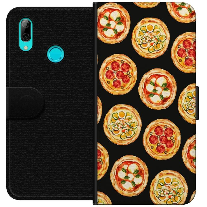 Lompakkokotelo Huawei P smart 2019-laitteelle, jossa on Pizza kuvio ryhmässä ÄLYPUHELIMET JA TABLETIT / Puhelimen suojakotelo / Huawei/Honori @ TP E-commerce Nordic AB (A52740)