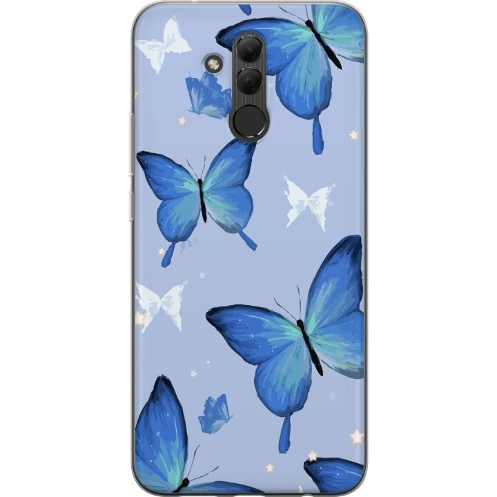 Kännykkäkuori Huawei Mate 20 lite-laitteelle, jossa on Sinisiä perhosia kuvio ryhmässä ÄLYPUHELIMET JA TABLETIT / Puhelimen suojakotelo / Huawei/Honori @ TP E-commerce Nordic AB (A52797)