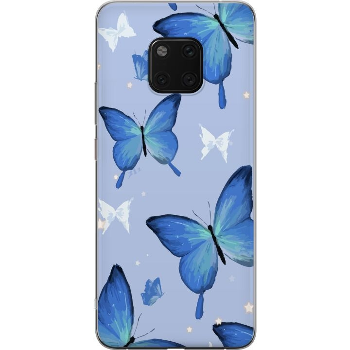 Kännykkäkuori Huawei Mate 20 Pro-laitteelle, jossa on Sinisiä perhosia kuvio ryhmässä ÄLYPUHELIMET JA TABLETIT / Puhelimen suojakotelo / Huawei/Honori @ TP E-commerce Nordic AB (A52851)