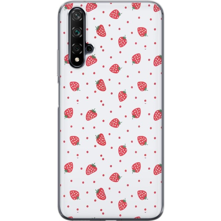 Kännykkäkuori Huawei nova 5T-laitteelle, jossa on Mansikat kuvio ryhmässä ÄLYPUHELIMET JA TABLETIT / Puhelimen suojakotelo / Huawei/Honori @ TP E-commerce Nordic AB (A52933)