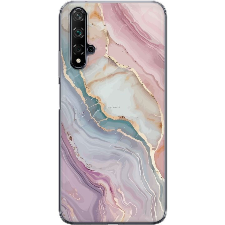 Kännykkäkuori Huawei nova 5T-laitteelle, jossa on Marmori kuvio ryhmässä ÄLYPUHELIMET JA TABLETIT / Puhelimen suojakotelo / Huawei/Honori @ TP E-commerce Nordic AB (A52938)