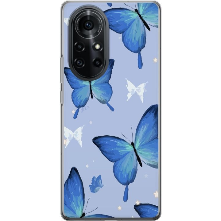 Kännykkäkuori Huawei nova 8 Pro-laitteelle, jossa on Sinisiä perhosia kuvio ryhmässä ÄLYPUHELIMET JA TABLETIT / Puhelimen suojakotelo / Huawei/Honori @ TP E-commerce Nordic AB (A52986)