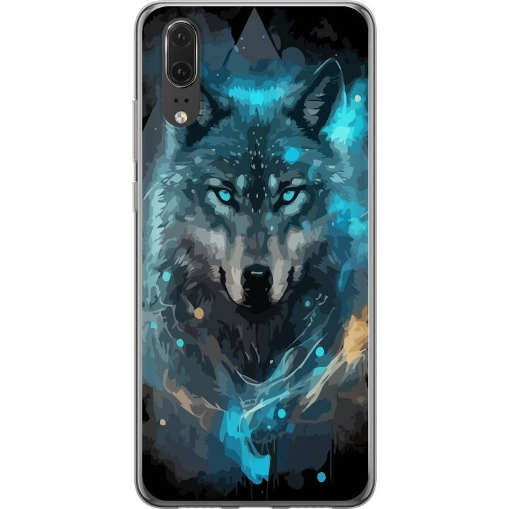 Kännykkäkuori Huawei P20-laitteelle, jossa on Susi kuvio ryhmässä ÄLYPUHELIMET JA TABLETIT / Puhelimen suojakotelo / Huawei/Honori @ TP E-commerce Nordic AB (A53029)