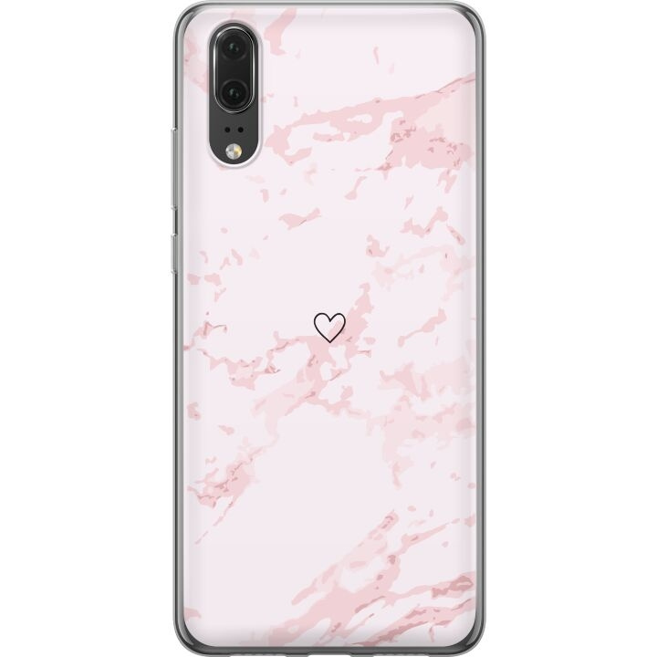 Kännykkäkuori Huawei P20-laitteelle, jossa on Roosa Sydän kuvio ryhmässä ÄLYPUHELIMET JA TABLETIT / Puhelimen suojakotelo / Huawei/Honori @ TP E-commerce Nordic AB (A53047)