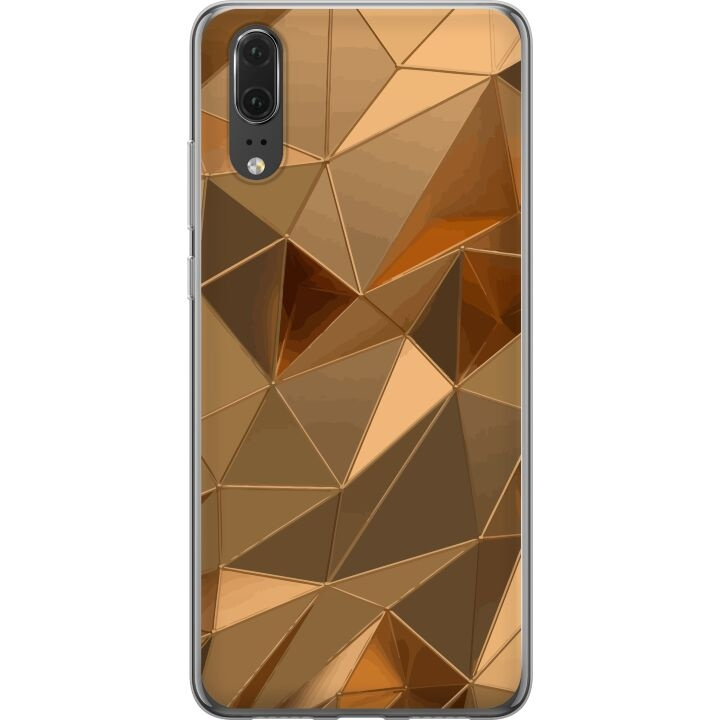 Kännykkäkuori Huawei P20-laitteelle, jossa on 3D Kulta kuvio ryhmässä ÄLYPUHELIMET JA TABLETIT / Puhelimen suojakotelo / Huawei/Honori @ TP E-commerce Nordic AB (A53048)