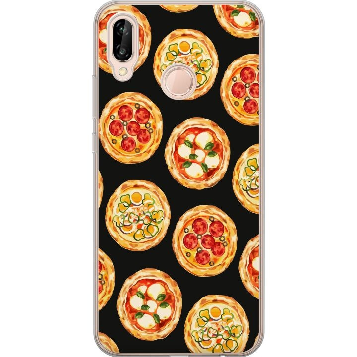 Kännykkäkuori Huawei P20 lite-laitteelle, jossa on Pizza kuvio ryhmässä ÄLYPUHELIMET JA TABLETIT / Puhelimen suojakotelo / Huawei/Honori @ TP E-commerce Nordic AB (A53091)