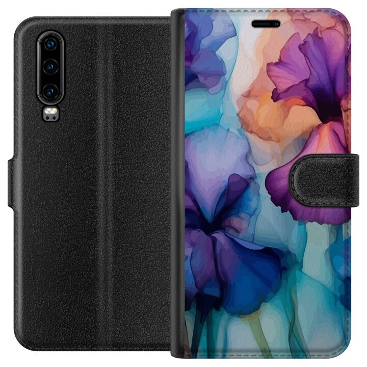 Lompakkokotelo Huawei P30-laitteelle, jossa on Maagiset kukat kuvio ryhmässä ÄLYPUHELIMET JA TABLETIT / Puhelimen suojakotelo / Huawei/Honori @ TP E-commerce Nordic AB (A53162)