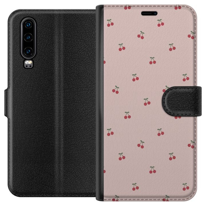 Lompakkokotelo Huawei P30-laitteelle, jossa on Kirsikka kuvio ryhmässä ÄLYPUHELIMET JA TABLETIT / Puhelimen suojakotelo / Huawei/Honori @ TP E-commerce Nordic AB (A53166)