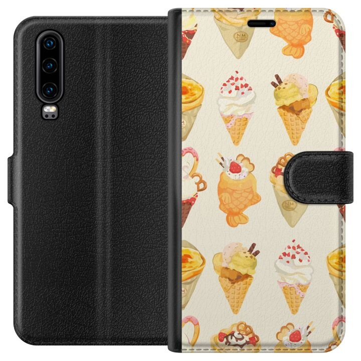 Lompakkokotelo Huawei P30-laitteelle, jossa on Lasinen kuvio ryhmässä ÄLYPUHELIMET JA TABLETIT / Puhelimen suojakotelo / Huawei/Honori @ TP E-commerce Nordic AB (A53170)