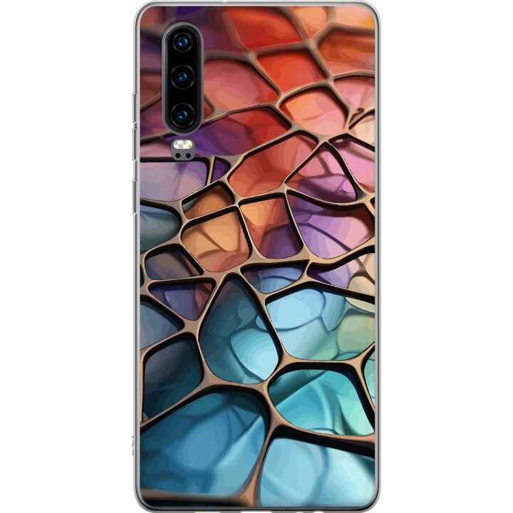 Kännykkäkuori Huawei P30-laitteelle, jossa on Metallikuviointi kuvio ryhmässä ÄLYPUHELIMET JA TABLETIT / Puhelimen suojakotelo / Huawei/Honori @ TP E-commerce Nordic AB (A53196)