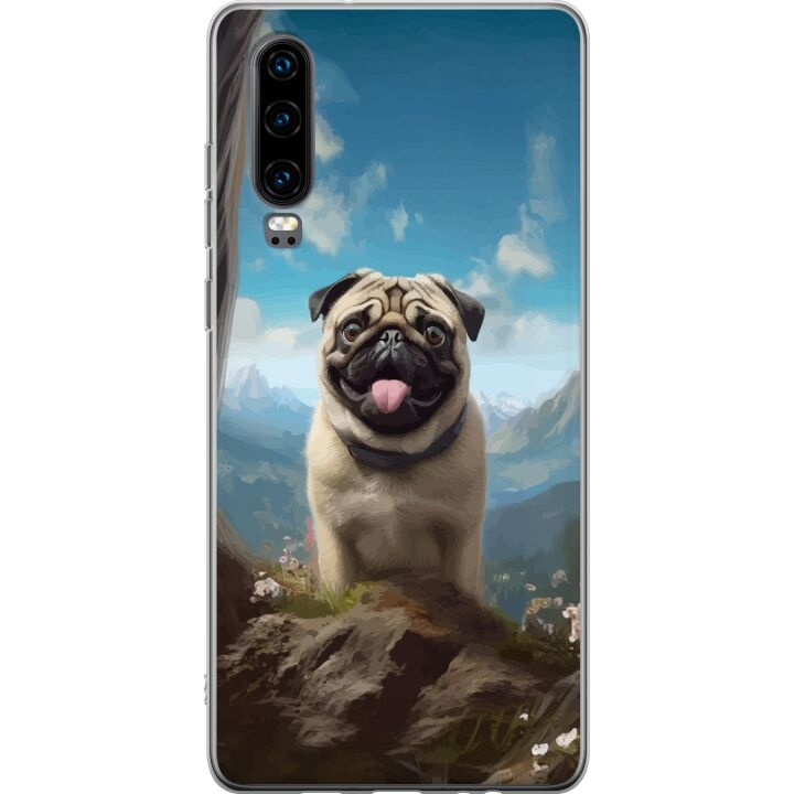 Kännykkäkuori Huawei P30-laitteelle, jossa on Iloinen Koira kuvio ryhmässä ÄLYPUHELIMET JA TABLETIT / Puhelimen suojakotelo / Huawei/Honori @ TP E-commerce Nordic AB (A53204)