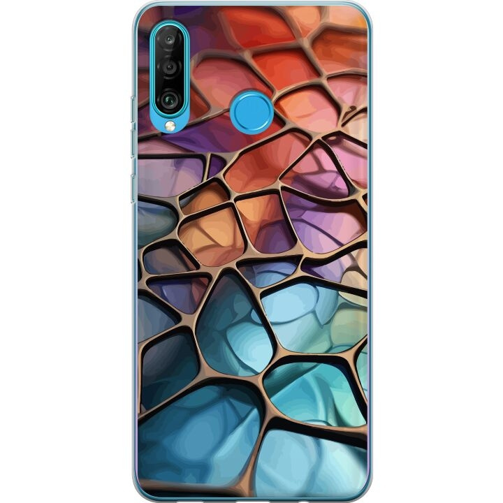 Kännykkäkuori Huawei P30 lite-laitteelle, jossa on Metallikuviointi kuvio ryhmässä ÄLYPUHELIMET JA TABLETIT / Puhelimen suojakotelo / Huawei/Honori @ TP E-commerce Nordic AB (A53250)